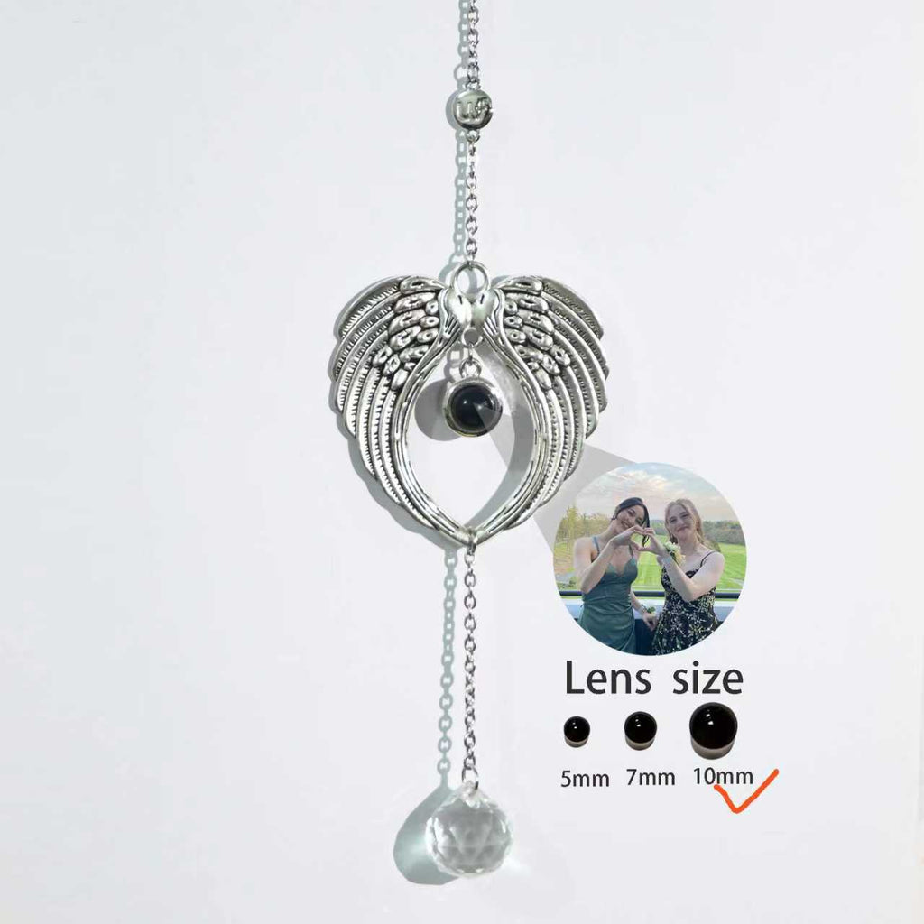 Personalized Photo Projection Ornament | Angel, Bird, Snowflake Christmas Tree Hanging Decor, Memorial Gift