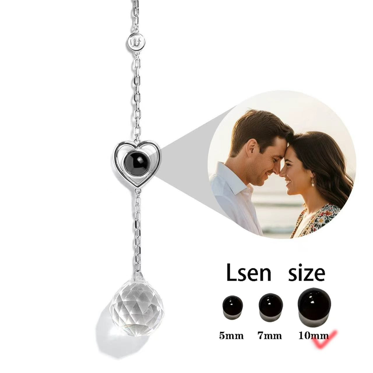 Personalized Photo Projection Ornament | Angel, Bird, Snowflake Christmas Tree Hanging Decor, Memorial Gift