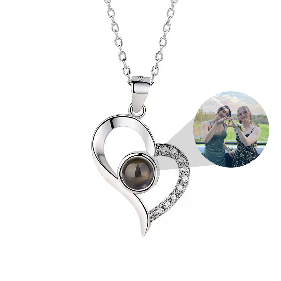 Custom Photo Projection Necklace – Personalized Gift for Her