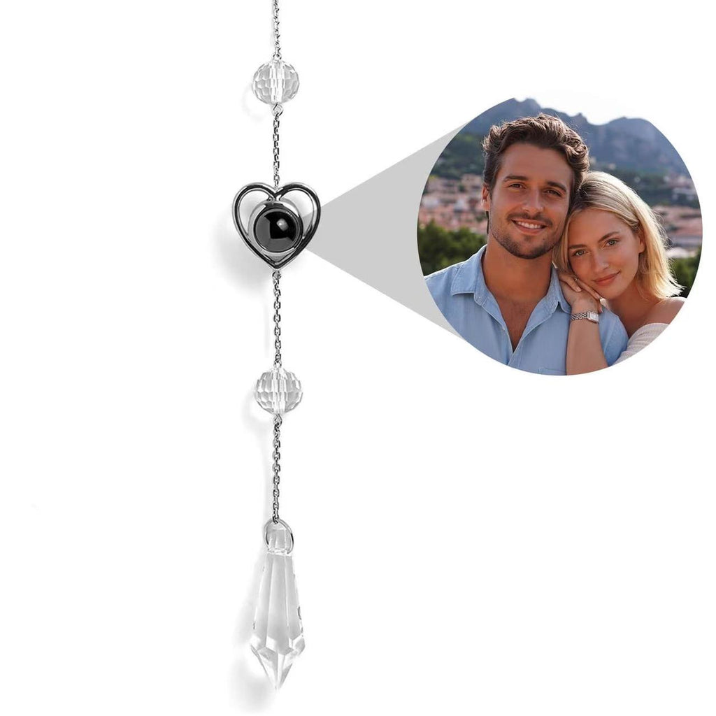 Personalized Photo Projection Ornament | Angel, Bird, Snowflake Christmas Tree Hanging Decor, Memorial Gift