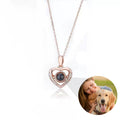custom heart photo projection necklace with hidden picture