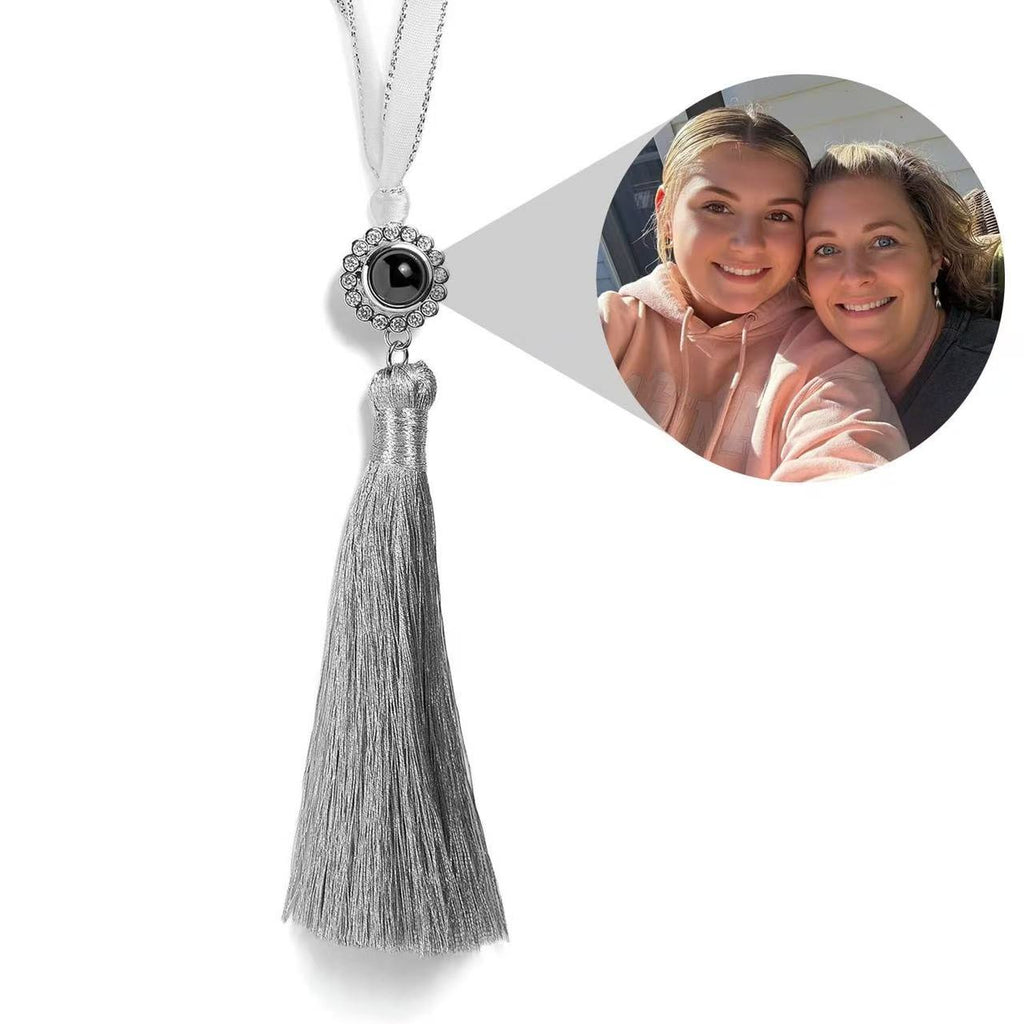 Personalized Photo Projection Ornament | Angel, Bird, Snowflake Christmas Tree Hanging Decor, Memorial Gift