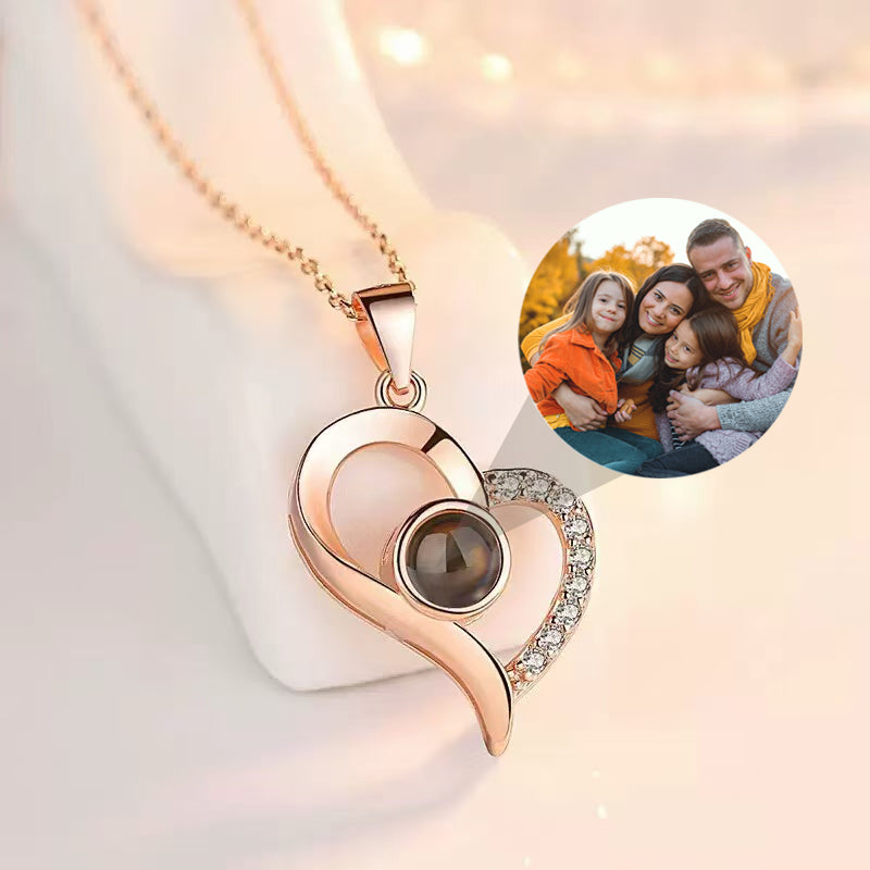 Custom Photo Projection Necklace – Personalized Gift for Her