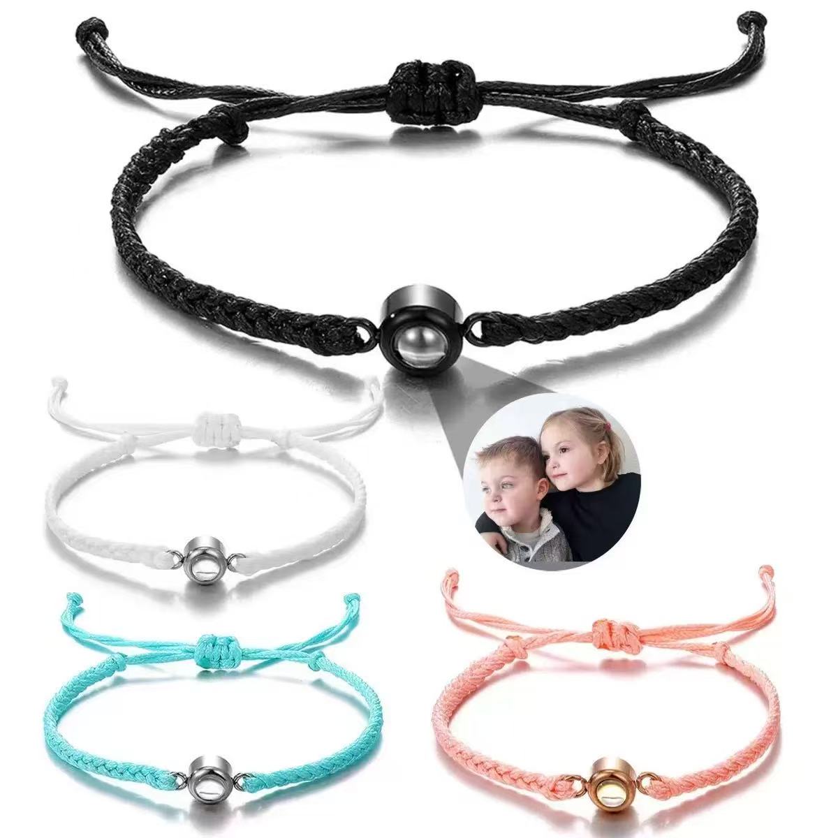 Custom Photo Projection Bead Bracelet – Romantic Christmas & Valentine’s Day Gift