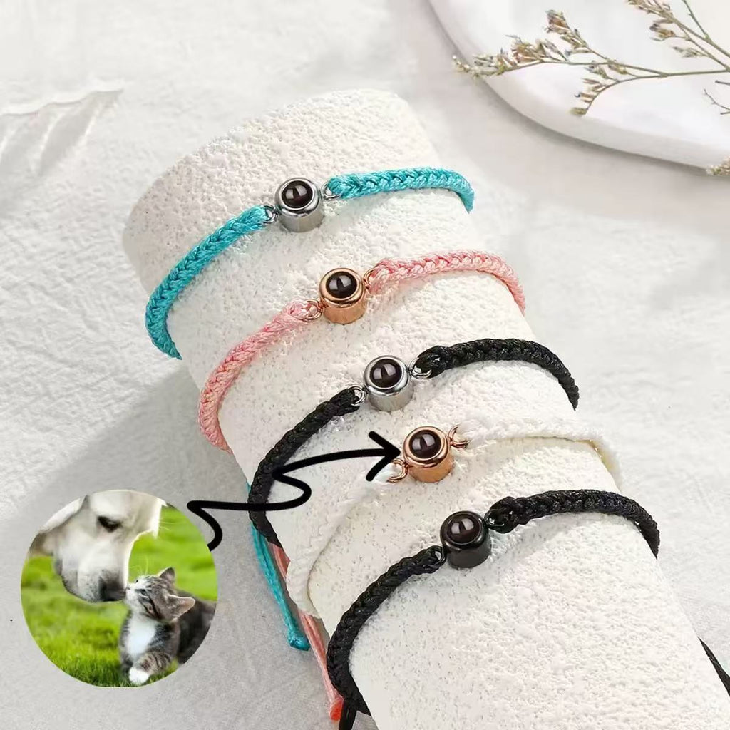 Custom Photo Projection Bead Bracelet – Romantic Christmas & Valentine’s Day Gift