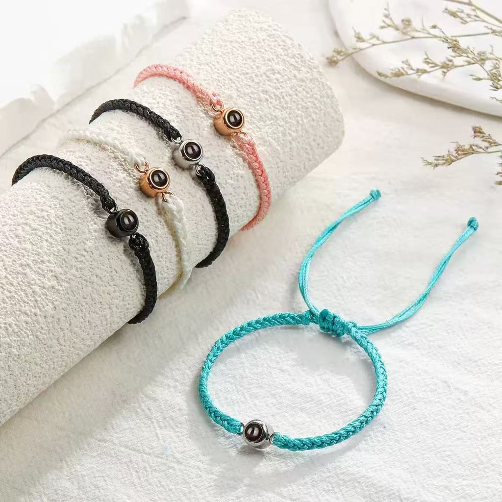 Custom Photo Projection Bead Bracelet – Romantic Christmas & Valentine’s Day Gift