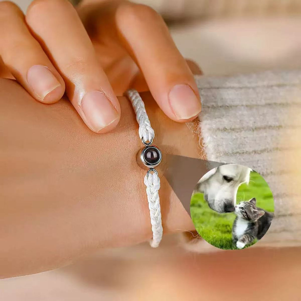 Custom Photo Projection Bead Bracelet – Romantic Christmas & Valentine’s Day Gift