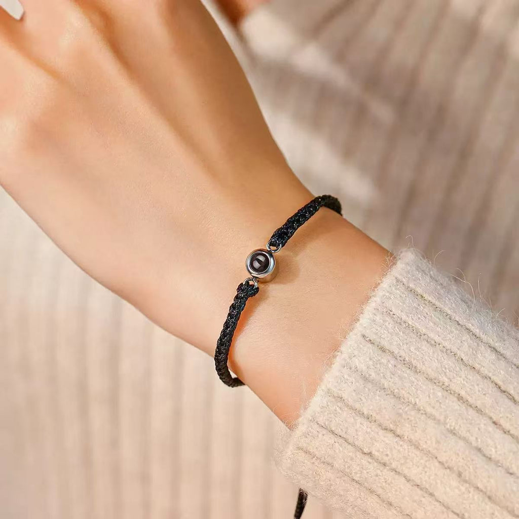Custom Photo Projection Bead Bracelet – Romantic Christmas & Valentine’s Day Gift
