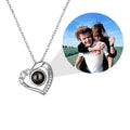 Custom Diamond Heart Photo Projection Necklace – Romantic Personalized Memorial Gift