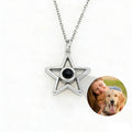 Custom Hollow Star Photo Projection Necklace – Personalized Celestial Memorial Gift