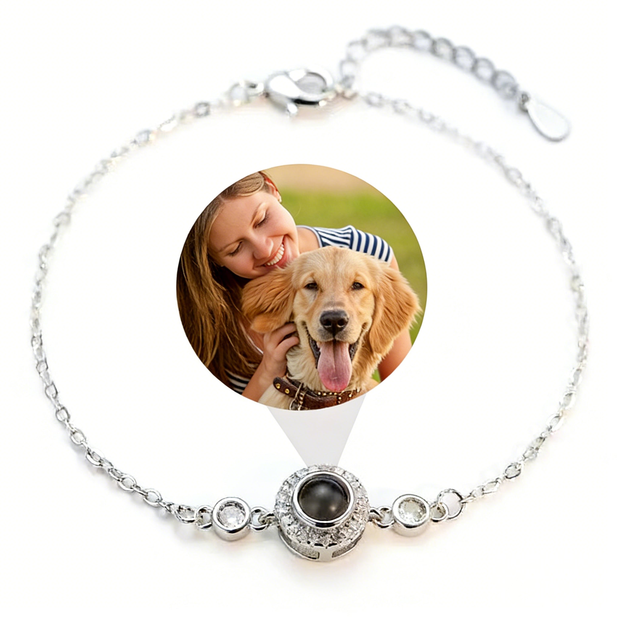 Personalized Photo Projection Bracelet, Hidden Picture Minimalist Bracelet Gift for Her